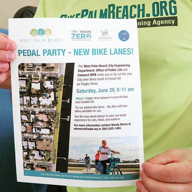 The City's flyer on the Flagler Drive Pedal Party